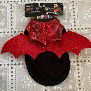 NWT super-cute XS Halloween Vampire Dog Cat Costume, red & black